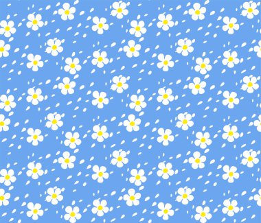 Beyaz küçük çiçek deseni, pürüzsüz