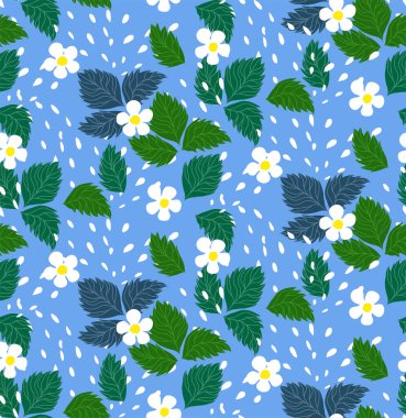 Yabani çilek renkleri markalaşma paketi için pürüzsüz desen