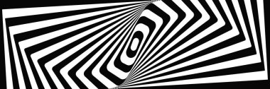 Abstract twisted black and white background. Twisted stripes. Op clipart