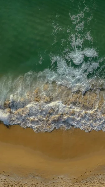 Vedere Aeriană Uimitoare Mare Plajă Nisip — Fotografie de stoc gratuită