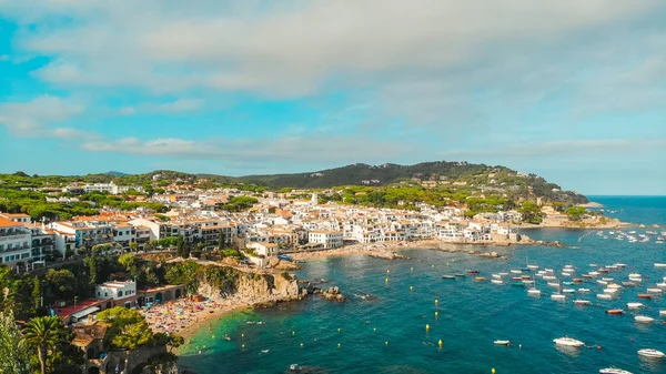 Calella Palafrugell Kust Vanuit Lucht Spanje — Gratis stockfoto