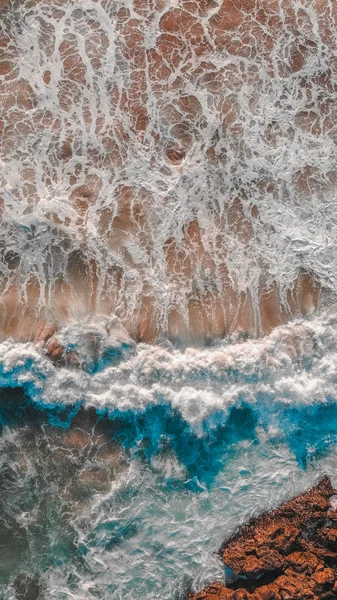 Úžasný Letecký Pohled Moře Skály — Stock fotografie zdarma