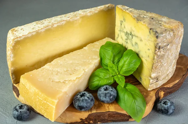 Assortiment de fromages aux herbes et aux bleuets — Photo