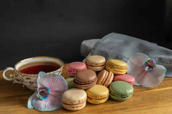 renkli macarons