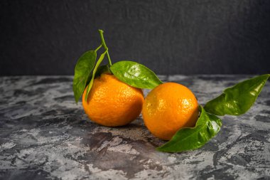 Dalı olan taze Mandarin.