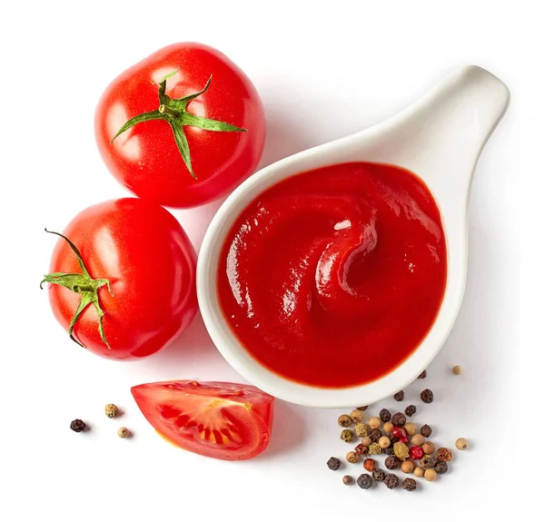 Miski sos ketchupu — Zdjęcie stockowe