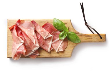 Prosciutto ahşap kesme tahtası üzerinde