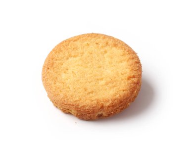 Beyaz arkaplanda tereyağlı kurabiye