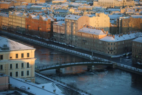 Utsikt Byen Petersburg Fra Høyde – stockfoto