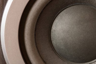 Ses hoparlörleri yakın çekim. Ses stereo sistemi makro