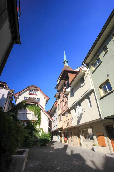 Strade ed edifici di Aarau, Svizzera — Foto Stock