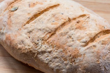 Tohumları ile ev yapımı ekmek 