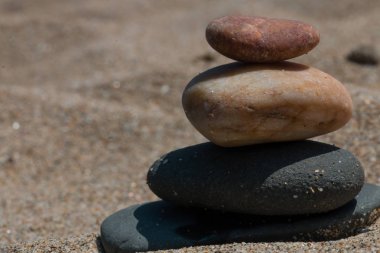 Zen taş kule yakın çekim