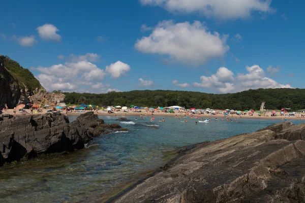 Landschap van het Butamyata strand, gasten, Bulgarije — Stockfoto