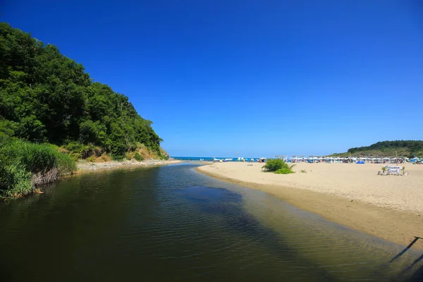 景观的 Silistar 海滩附近 Sinemorets，保加利亚 — 图库照片