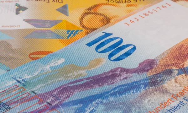 Крупный план швейцарского франка . — стоковое фото