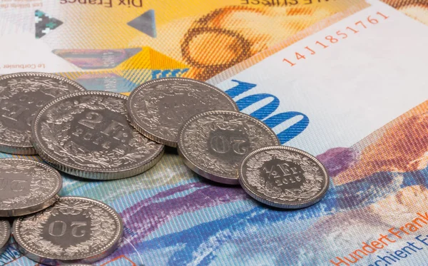 Close up picture of Swiss franc. — Stock Photo, Image