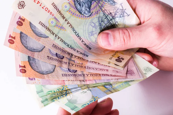 Romen banknotları, yakın plan