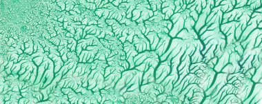 Tekrarlanan yeşil şekiller ile soyut arkaplan