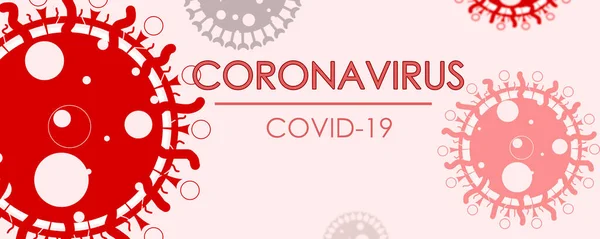 Coronavirus Text View Novel Coronavirus 2019 Ncov Cell Panoramic View — Stock Photo, Image