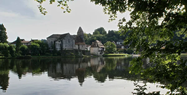 Aldeia Refletida França — Fotografia de Stock