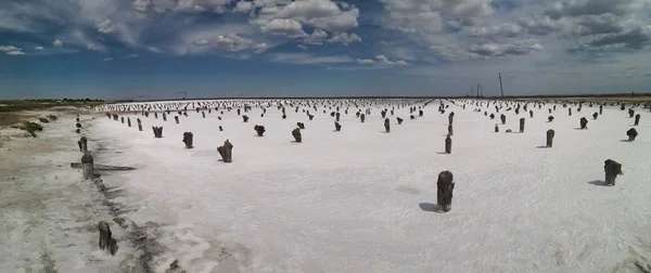 Salt Lake Baskunčaku Rusko Stock Fotografie