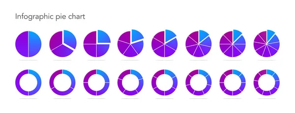 Şablon mavi grafik vektörünü ayarla, şablon bilgi vektörünü ayarla, şablon pasta grafiği vektörünü ayarla
