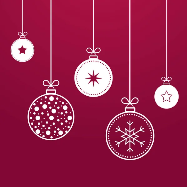 Kerstballen Set Vector — Stockvector