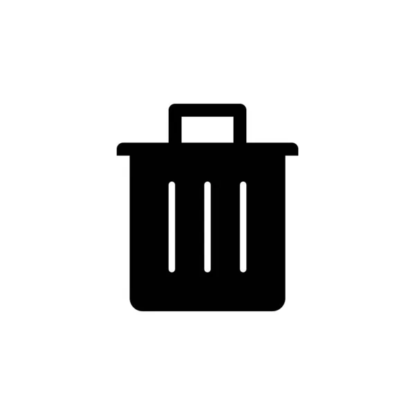 Trash Can Vector Border Icon Icon Use Admin Panels Website — Stock Vector