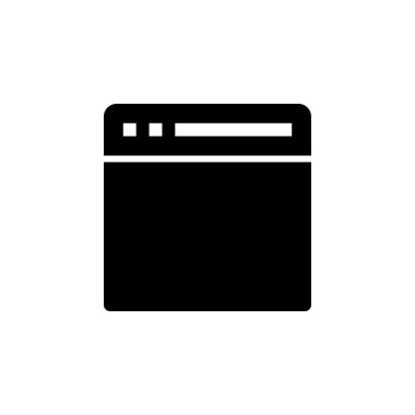 Tarayıcı vektör simgesi. Yönetim panelleri, web sitesi, arayüzler, mobil uygulamalar için bu simge kullanımı