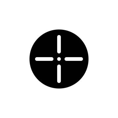 Crosshair vektör simgesi. Yönetim panelleri, web sitesi, arayüzler, mobil uygulamalar için bu simge kullanımı 