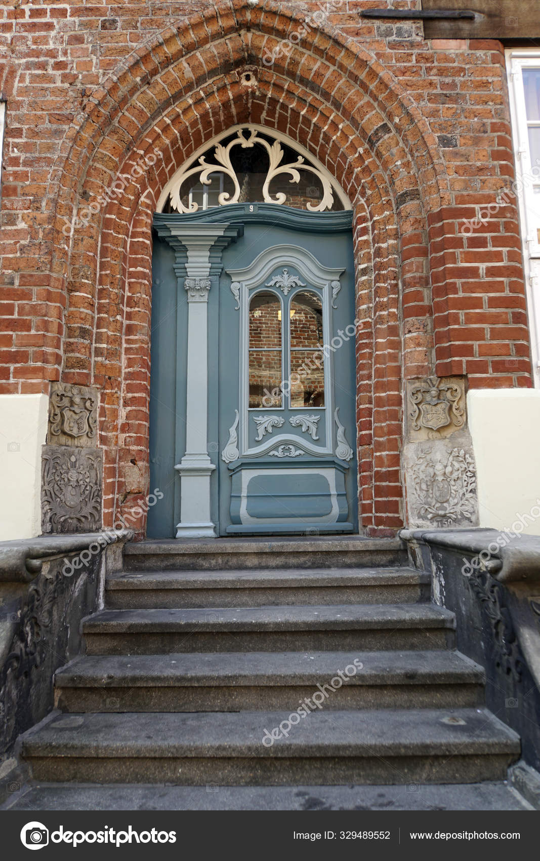 Historic Architectural Monument Luener Hof Front Door Stairs Lueneburg
