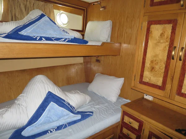 Ship cabin with bunk beds