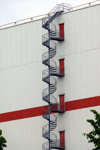 Fire stairs at an industrial building, Bremen, Germany