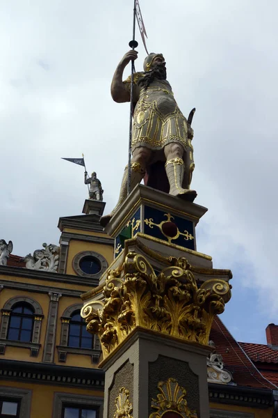 Statue of the Romans at the fish market, Erfurt, Thuringia, Germany