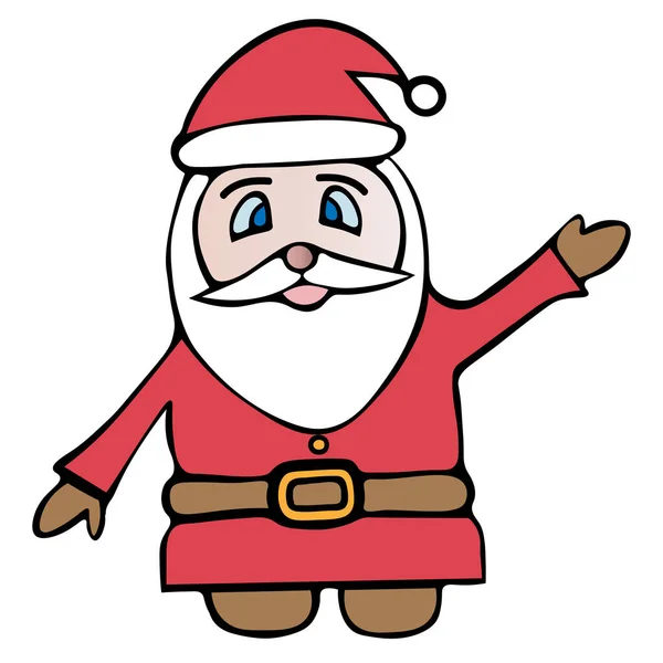 Ilustração Cores Santa Claus Personagem Conto Fadas Fundo Incolor Natal — Vetor de Stock