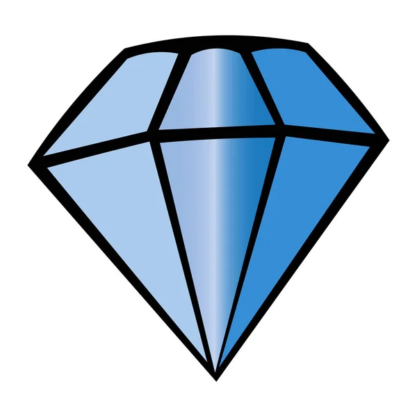 Illustration Couleur Diamant Facettes Une Pierre Précieuse Est Cristal Idée — Image vectorielle