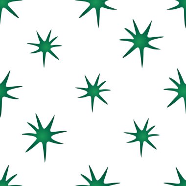 Kusursuz virüs deseni, yeşil içindeki bakteri. İzole edilmiş arka plan. Vektör soyutlaması. 2019-NCoV. Tıbbi bir makale tasarımı için fikir, eğitim edebiyatı, kapak, kapak. Sonsuz süs. Koronavirüs salgını..