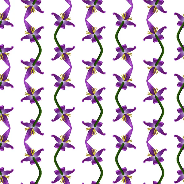Modèle Vectoriel Sans Fin Une Banane Fleurs Inflorescence Exotique Abstraction — Image vectorielle