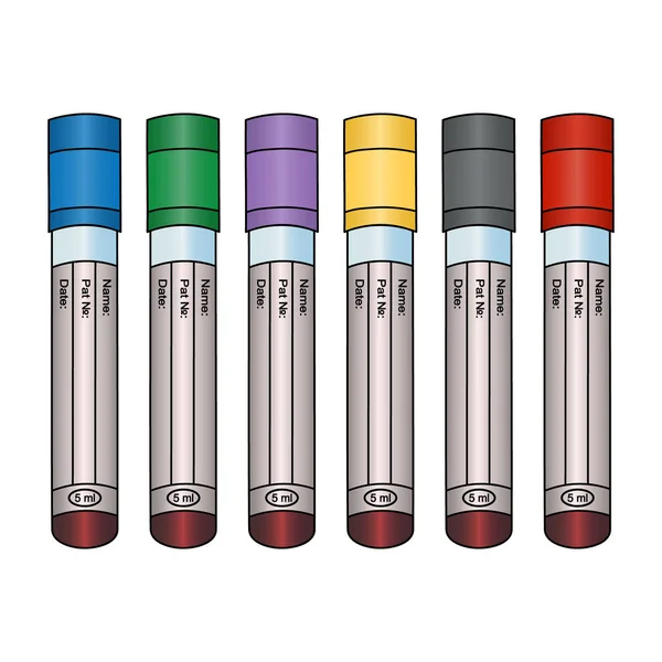 Tubos de sangue vacutainer Vector Art Stock Images Depositphotos