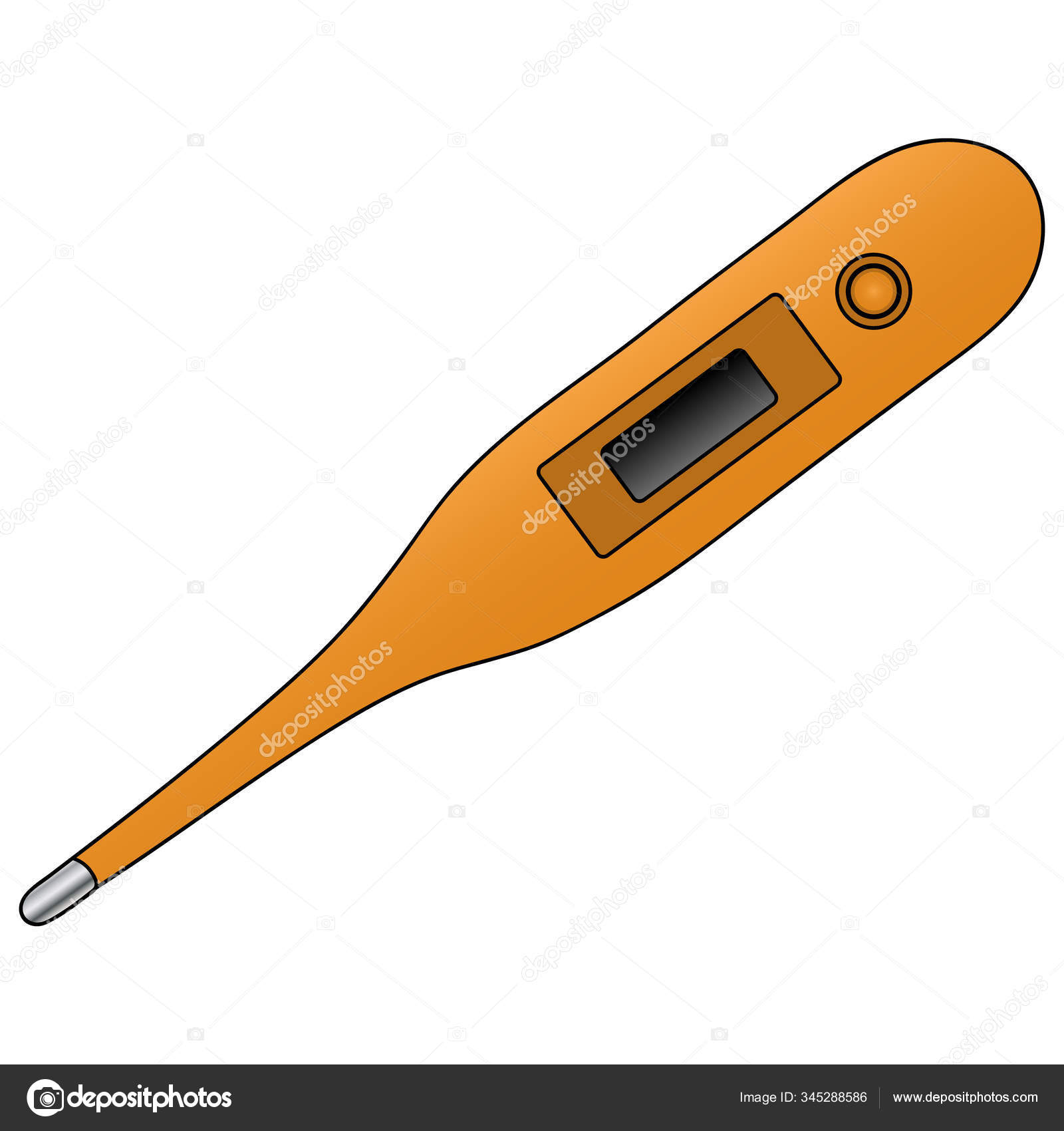 Electronic Thermometer Colored Vector Illustration Place Indicate Degree Display Appliance Vector Image By C Gebbimur Vector Stock 345288586