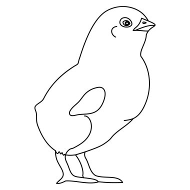 Paskalya için hazırlanan gururlu bir tavuğun temsili. İzole edilmiş bir arkaplanda özet geç. Çocuklar ve yetişkinler için boyama kitabı. Doodle tarzı. Kitap, dergi ya da web tasarımı için fikir. Renksiz resim.