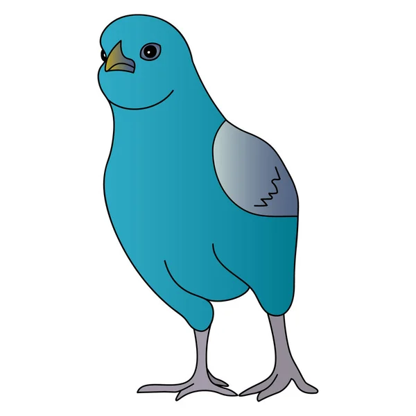 Color vector illustration a fighting bird of a budgie is ready to fight. Colorful turquoise ball. Chicken on an isolated background. Cartoon style. Idea for a book, magazine, or web design. Spring mood. — Stock Illustration Color Vector Illustration Fighting Bird Budgie Ready Fight Colorful Turquoise Vector Graphics