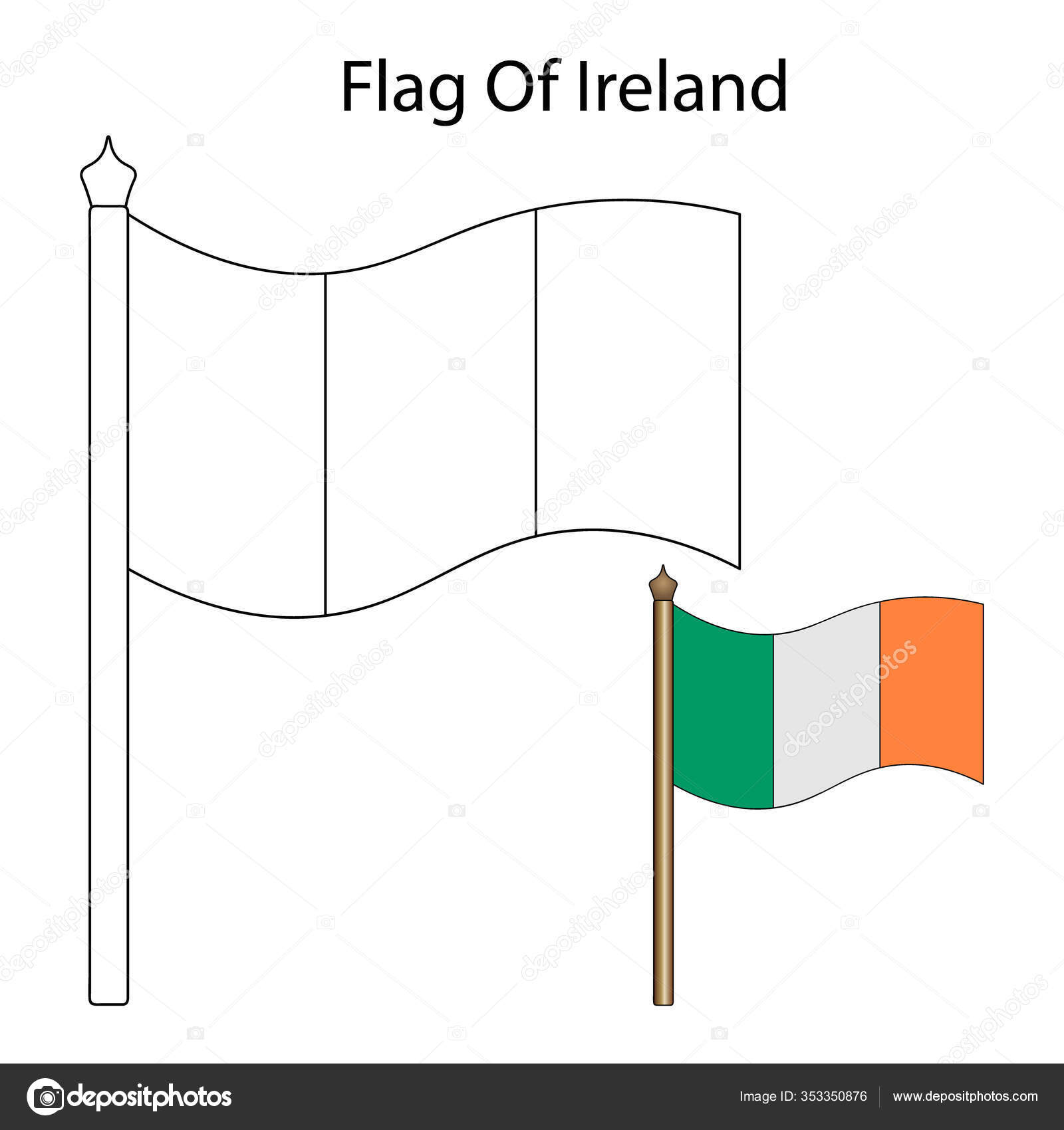 Colorir bandeira nacional com mastro - Imagui