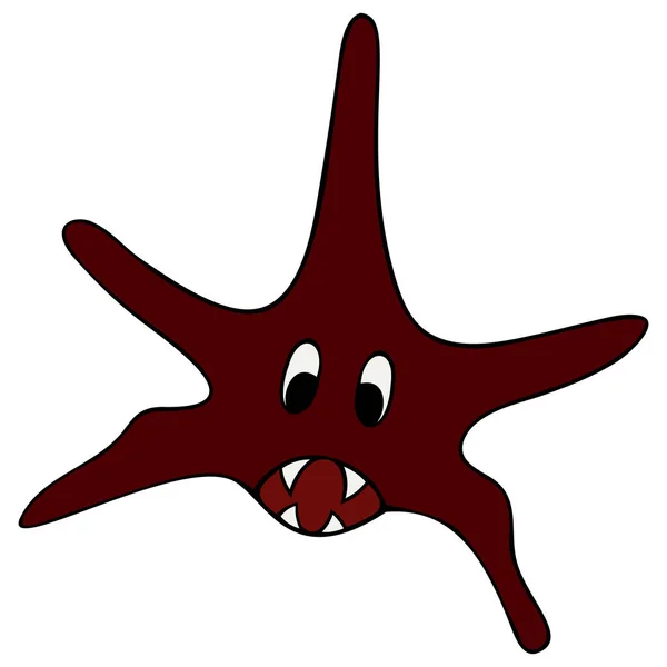 Coronavirus Illustration Vectorielle Caricature Agent Causal Une Maladie Dangereuse Sur — Image vectorielle