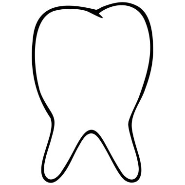 Kar beyazı diş. Robot resim. Vektör çizimi. İzole edilmiş bir arkaplanda özet geç. Tıbbi konular. Doodle tarzı. Sağlıklı diş. Enamel kaplama. Boyama kitabı. Ağız boşluğunda kemik oluşumu tespit edildi. Diş temizleme ve tedavi. Web tasarımı için fikir