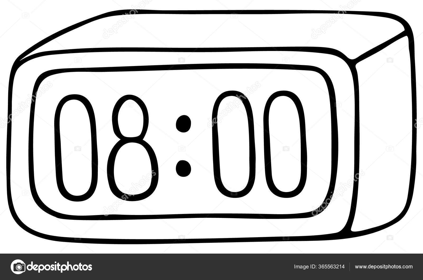 Vector Alarm Clock Sketch Contour Doodle Black White Illustration Line  Sketch Stock Illustration - Download Image Now - iStock