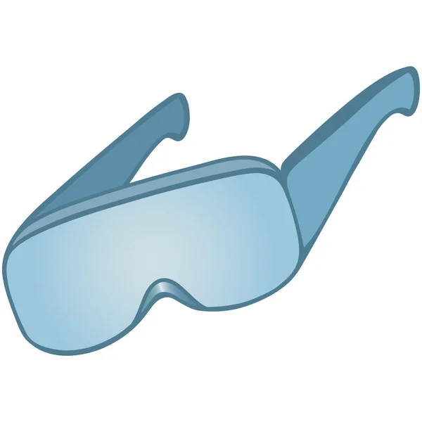 Γυαλιά Είναι Πλαστικά Χρησιμοποιούνται Για Την Προστασία Από Λοίμωξη Από — Διανυσματικό Αρχείο