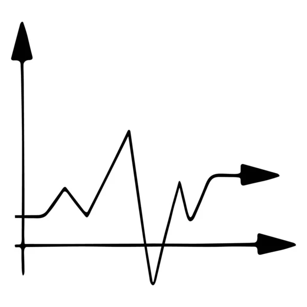 Seta Gráfico Direita Ilustração Vetorial Distribuição Polígonos Linha Quebrada Pulso — Vetor de Stock