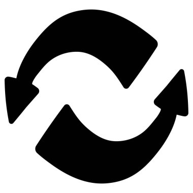 Oklar daire şeklinde döner. Geri dönüşüm. Vektör çizimi. Ekoloji Simgesi. İzole edilmiş beyaz bir arka plan. Düz stil. Çizim Sembolü. İkonografi. Web tasarımı için illüstrasyon, talimatlar.